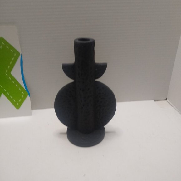 Candle Holder, Retro Bubble Black 8 3/4"x 5 1/4" - Picture 3 of 4